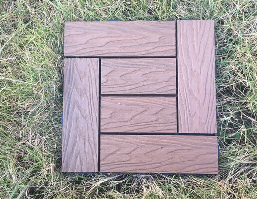 Оптовая продажа DIY WPC палуба плитки 30*30 см прочный настил для использования на открытом воздухе для жилых помещений