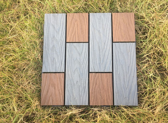 Оптовая продажа DIY WPC палуба плитки 30*30 см прочный настил для использования на открытом воздухе для жилых помещений