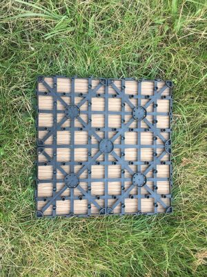 DIY WPC палуба плитка 30*30 см натурального дерева зерна на открытом воздухе для домашнего патио