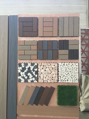 DIY WPC палуба плитка 30*30 см натурального дерева зерна на открытом воздухе для домашнего патио