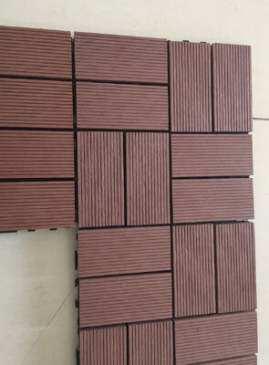30x30CM переплетающаяся плитка для террасы WPC DIY пол для патио для домашних открытых пространств