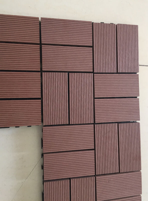 30x30CM переплетающаяся плитка для террасы WPC DIY пол для патио для домашних открытых пространств